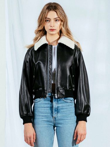 Women Lambskin Flight Bomber Jacket - SLOW UNIVERSE - Modalova