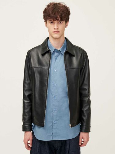 Minimal Lambskin Blouson Jacket - SLOW UNIVERSE - Modalova