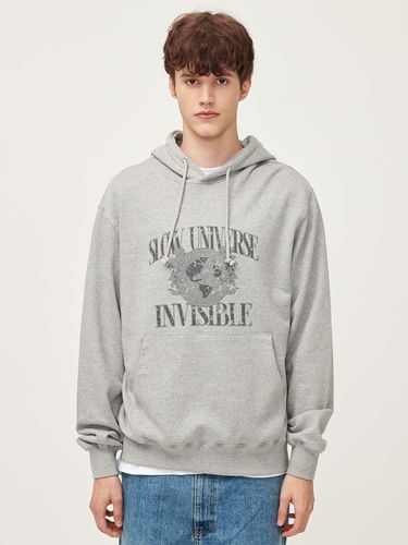 Ivy League Printed Hoodie Melange - SLOW UNIVERSE - Modalova