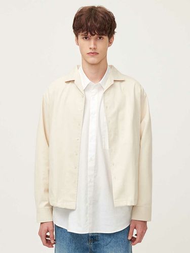 Camp Collar Hidden Pocket Shirt Jacket - SLOW UNIVERSE - Modalova