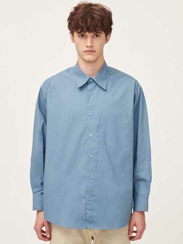 Hidden Pocket Overshirt Blue - SLOW UNIVERSE - Modalova