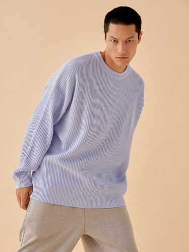 Soft Crewneck Over Sweater_Sky Blue - PaperBoy - Modalova