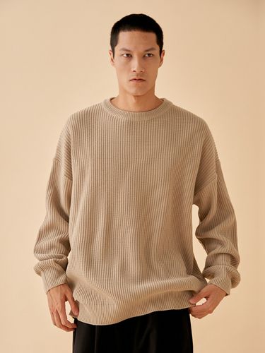 Soft Crewneck Over Sweater_Beige - PaperBoy - Modalova