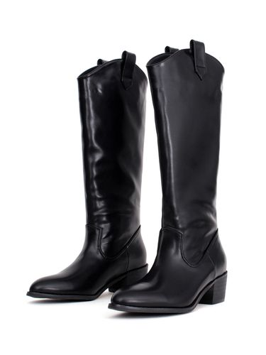 Basic Western Long Boots (Black) - CESTI - Modalova