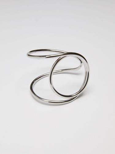 Swirling Wire Cuff Bracelet_Silver - viollina - Modalova