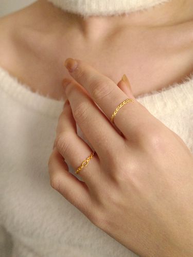 Pretzel Chain Ring - fiore - Modalova