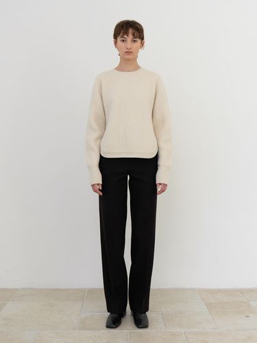 Wool Straight Pant_Brown - LE - Modalova