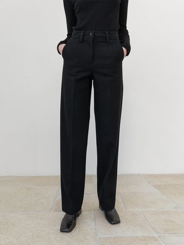 Wool Straight Pant_Black - LE - Modalova