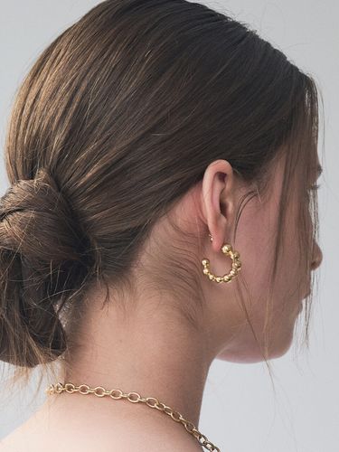 Ball hoop earrings - L U I R E - Modalova