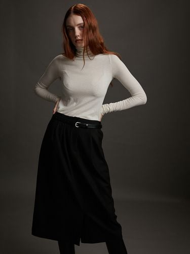 Signature Tucked Long Skirt_Black - AEER - Modalova