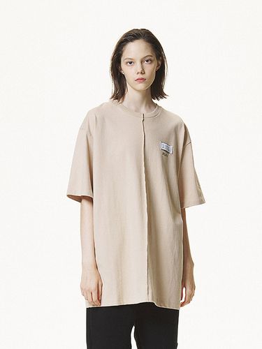 Half Cutting T-Shirt_Beige - ILLEDIT - Modalova