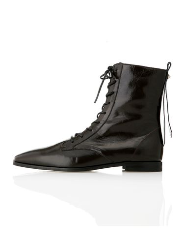 Square Toe Lace-up Ankle Boots - Meiel Dew - Modalova