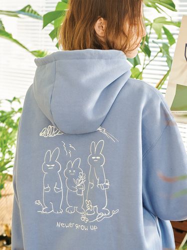 Punky Bunny Embroidered Fleece-Back Hoodie - CPGN - Modalova