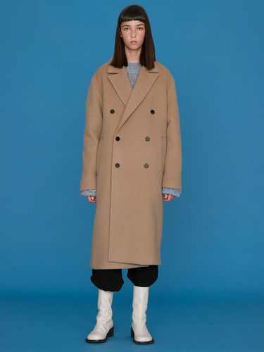 Edith Tailor Collar Oversized Double Coat_Beige - ahwe - Modalova