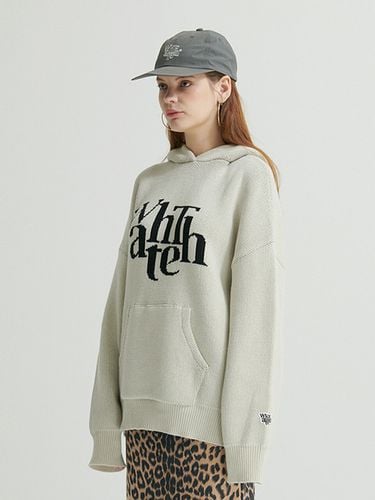 Big Logo Knit Hoodie - WHATTHEWEAR - Modalova