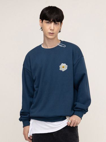 White Rose Embroidery White Clip Sweatshirt - GRAVER - Modalova