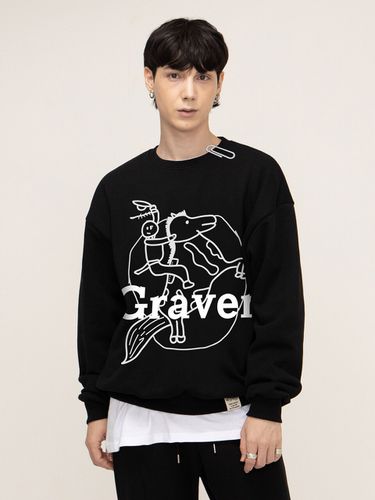 Big Cowboy Drawing Sweatshirt_6 Colors - GRAVER - Modalova