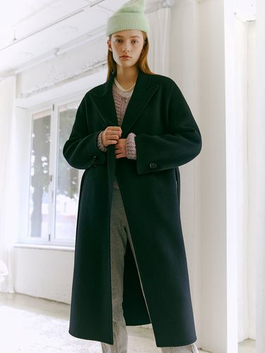 Handmade Stitch Coat (Black) - ETMON - Modalova