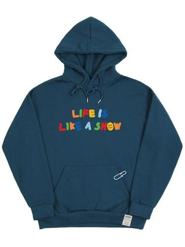 UNISEX] Rainbow Life Smile Logo Printed Hoodie - GRAVER - Modalova