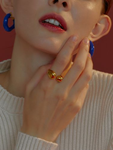 Open Pebble Ring_Gold - viollina - Modalova