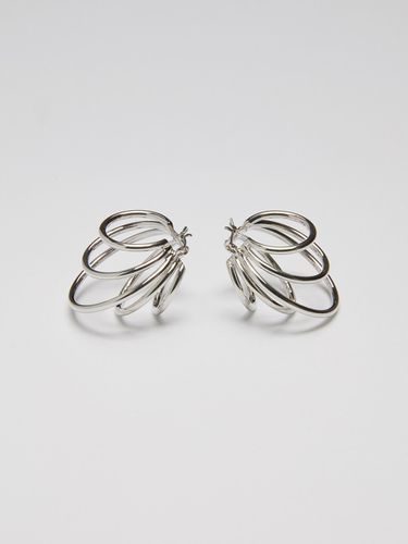 Layered Hoop Earring_Silver - viollina - Modalova