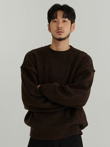 Round Pattern Sweater _ Brown - OTHERFITS - Modalova