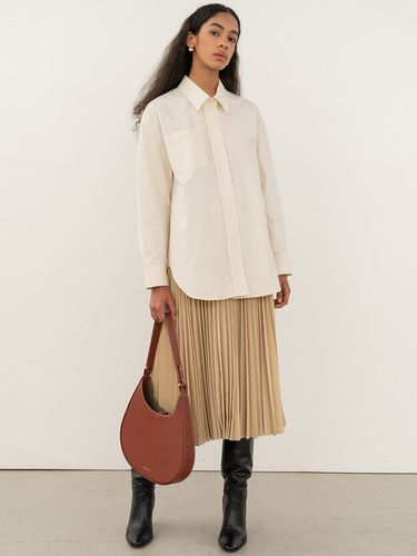 Wool Pleats Skirt_Sand Beige - KINDERSALMON - Modalova