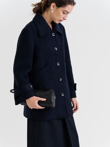 Woolly Half Coat_Navy - KINDERSALMON - Modalova