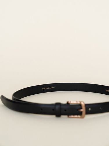 Classic Leather Belt Black - KINDERSALMON - Modalova