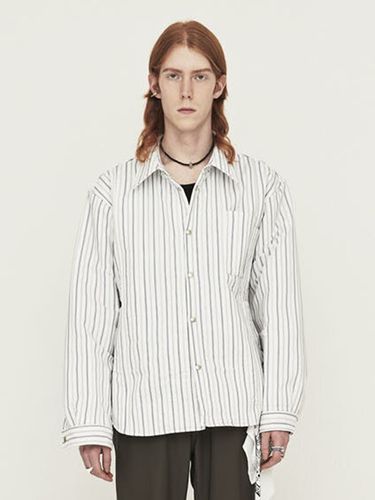 Unbalanced Striped Padded Shirt - ORDINARY PEOPLE - Modalova