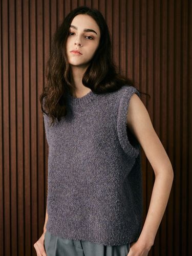 Boucle Round Neck Vest_Gray - whatever we want - Modalova