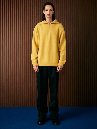 Cashmere Half Zip-Up Knit_Mustard - whatever we want - Modalova