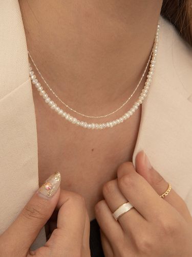 SET) And Pearl Necklace+Twinkle Chain Necklace - Primaute - Modalova