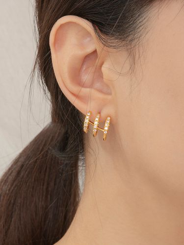 Line Twinkle Ring Earring - Primaute - Modalova