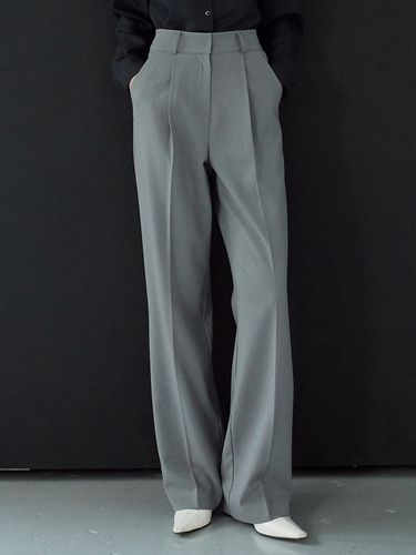 OU774) Maxi Wide Slacks_Gray - ouie - Modalova