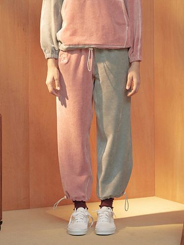 Velvet Color Block Banding Pants - Near&Dear - Modalova