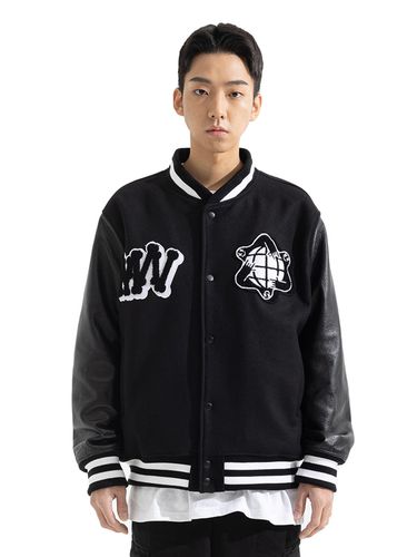 DIVERSITY REAL VARSITY JACKET BLACK - MASSNOUN - Modalova