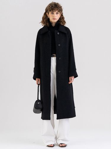 Alpaca Single Coat (Black) - KINDERSALMON - Modalova