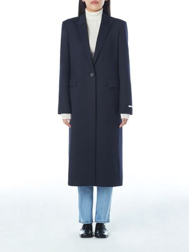 Tailored Wool Single Coat (Navy) - INSTANTFUNK - Modalova