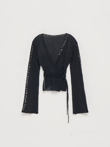 Hand Stitch Wrap Knit Cardigan () - Matin Kim - Modalova