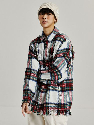 Fringed Plaid Shirt Jacket - GAC - Modalova