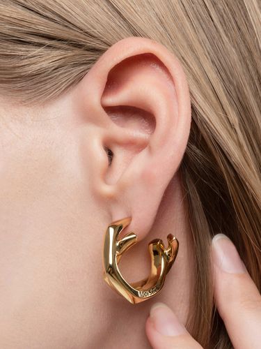 Hexagon Curve Earring_Gold - MOI studio - Modalova