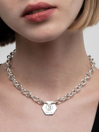 Hexagon Bold Chain Necklace_Silver - MOI studio - Modalova