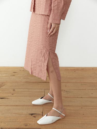 Cotton Wrinkle Skirt (Apricot) - molto - Modalova