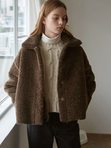 Fleece Collar Jacket (Brown) - YAN13 - Modalova