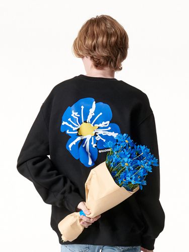 Blue Flower Fleece-Back Sweatshirt - RADINEO - Modalova