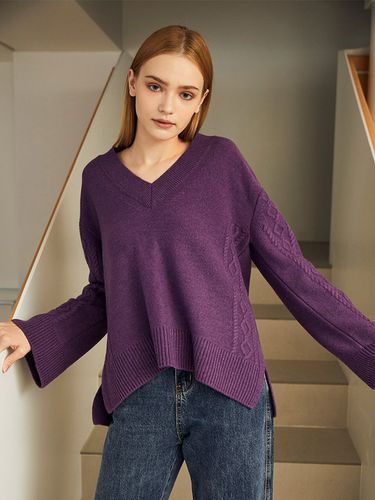 Deep Purple V-neck Knit - GUKA - Modalova