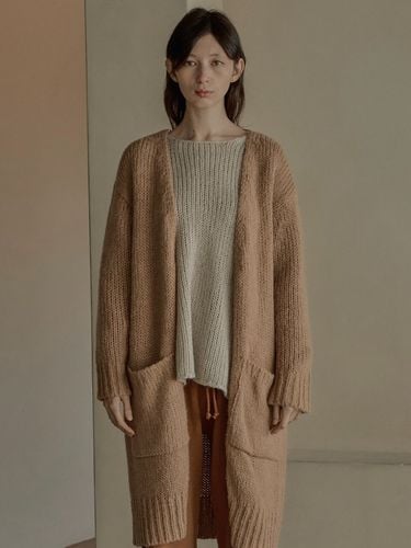 Mohair Natural Over Long cardigan (3 colors) - ho`me - Modalova