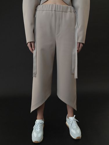 Diagonal Lined Banding Trouser - BISCUITSHOP - Modalova