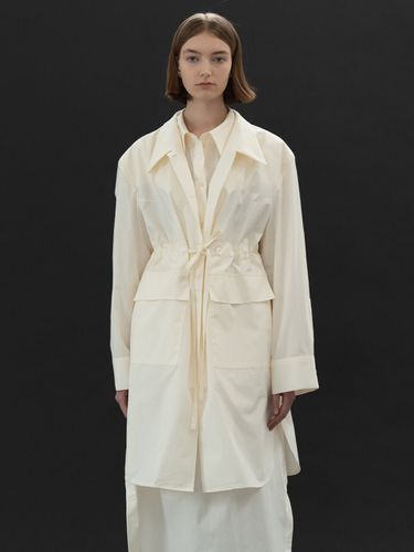 Double Collar Shirt Coat - BISCUITSHOP - Modalova